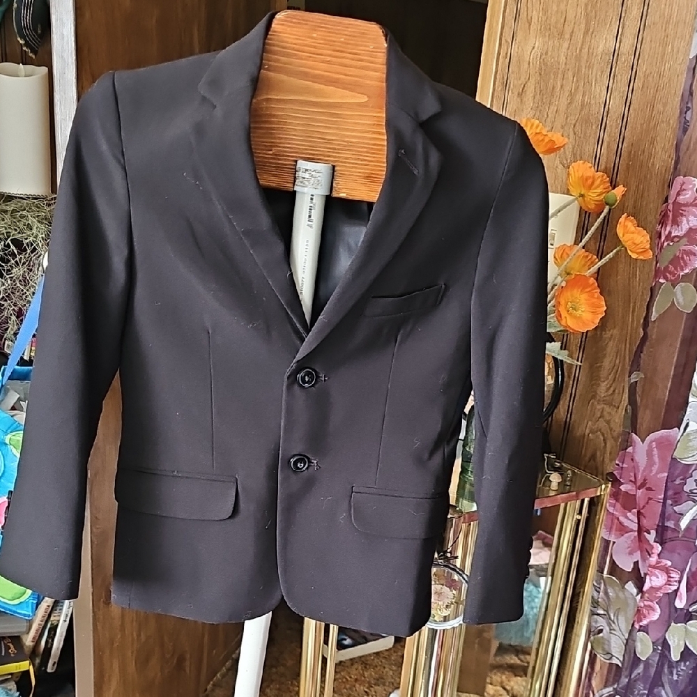 Boys Chaps Black Sport Coat Elegant Tailored Blazer
